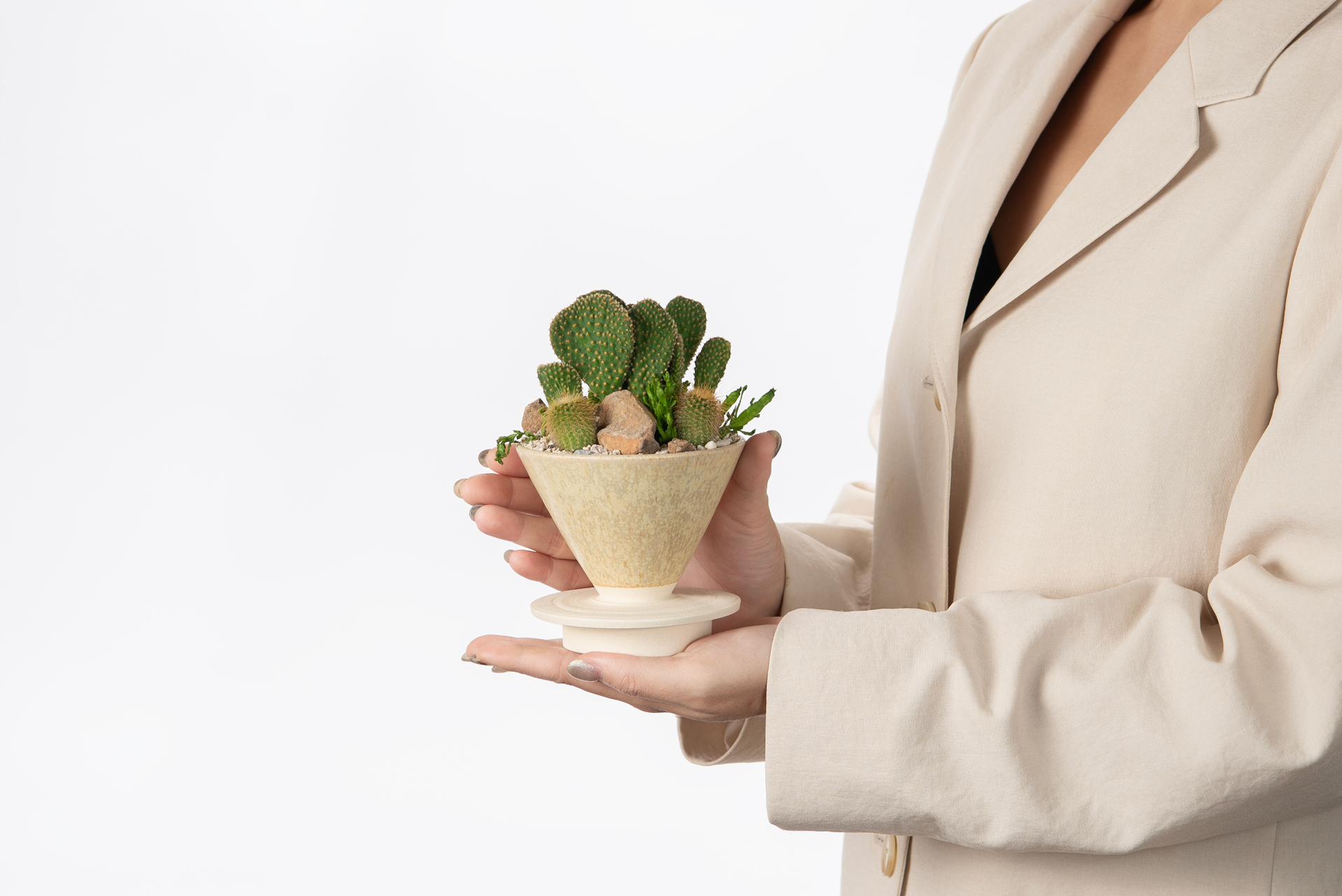 岩釉佳景＿陶室＿暖雛手植栽