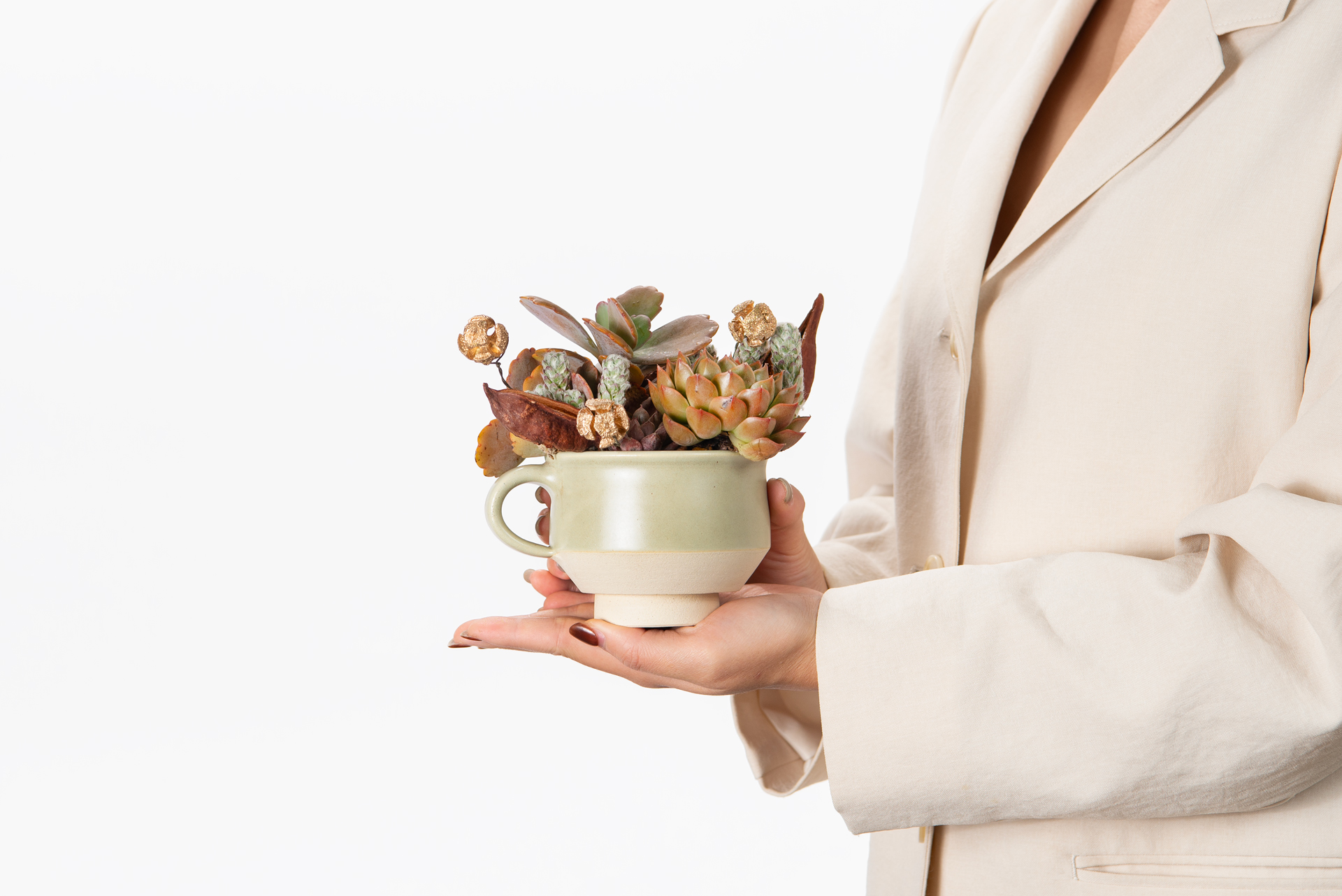 金彩綠韻_陶室＿茶歇＿手捧盆栽