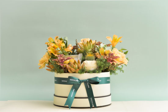 橘黃色系花禮盒