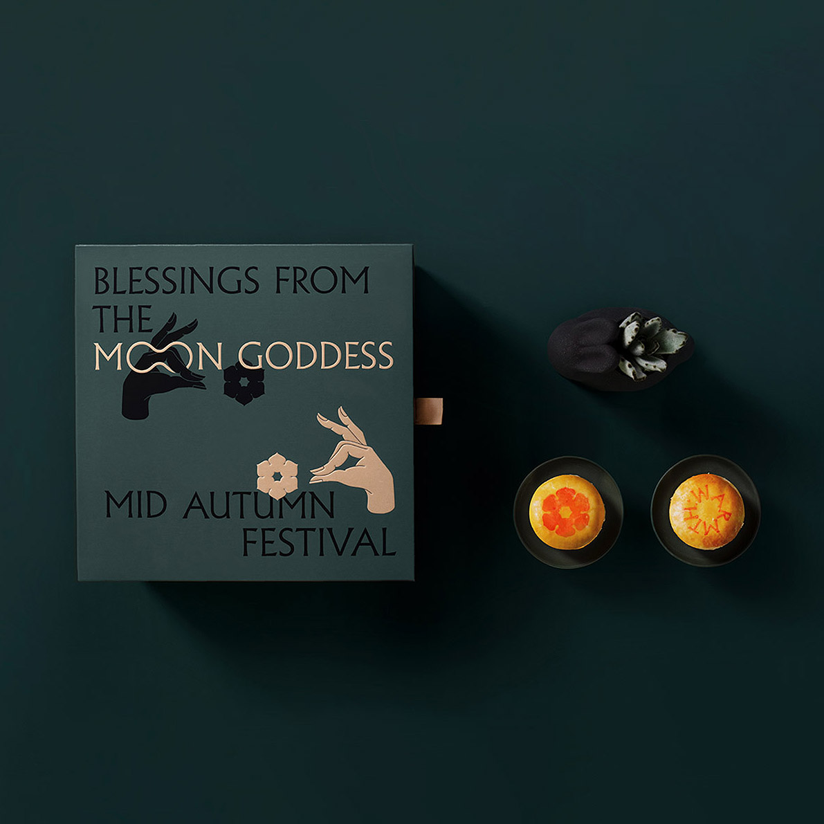 2021 年中秋植物禮盒 2021中秋節禮盒＿有肉多肉植物＿李亭香月餅＿製所設計2